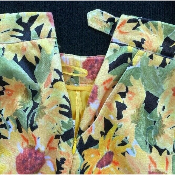 Peacebird Mini Skirt Sunflower Velvet Lined Hippie Boho Chinese Floral Small NEW - Picture 5 of 11